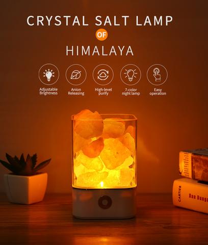 Mother’s Day gift, Crystal Light Himalayan Salt LED Lamp